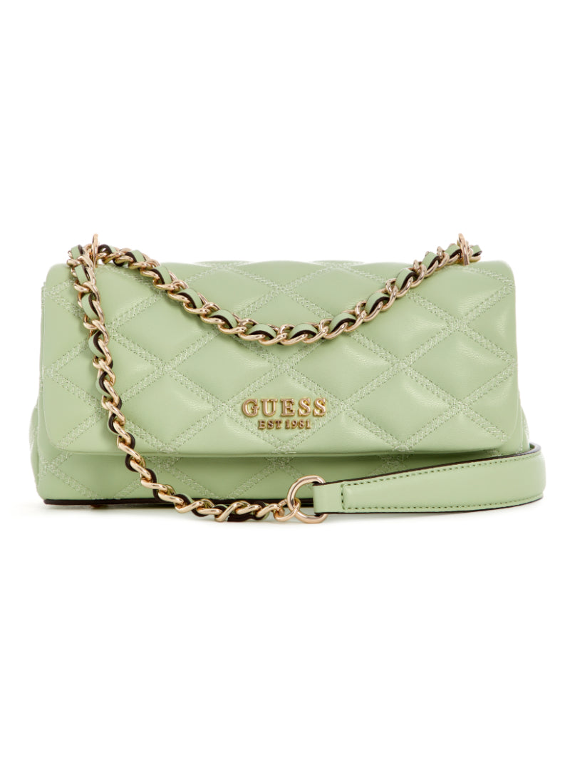GUESS Sac à épaule bandoulière Tamsin Convertible Xbody Flap Bag Cream White Blanc GUESS Sac à épaule bandoulière Tamsin Convertible Xbody Flap Bag Cream White Blanc