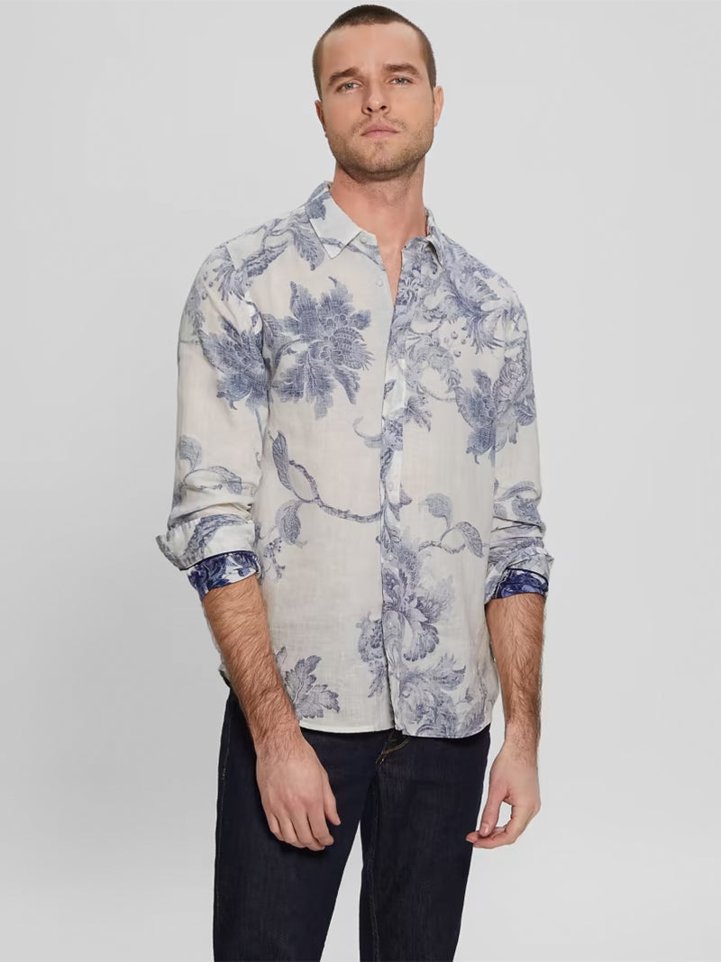 Guess mens cheap floral shirt