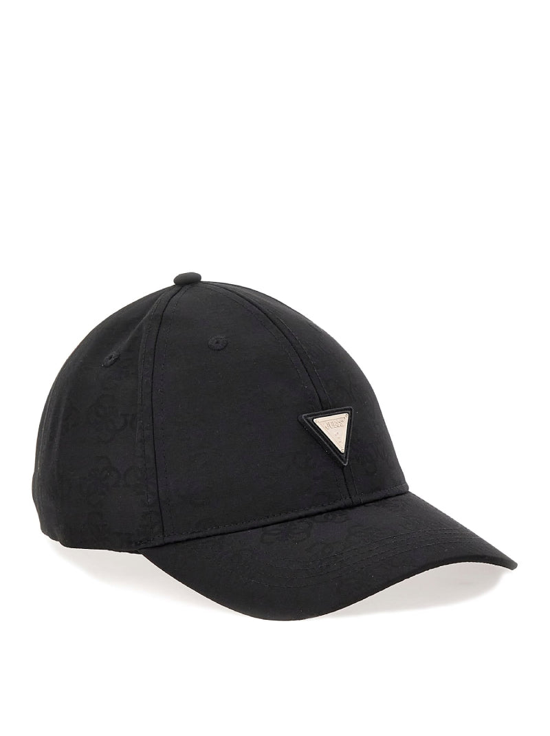 Guess Factory Logo Trim Baseball Hat In Pink Guess Factory Logo Trim Baseball Hat In Pink