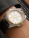 Guess Ladies Black 2-Tone Multi-Function Watch