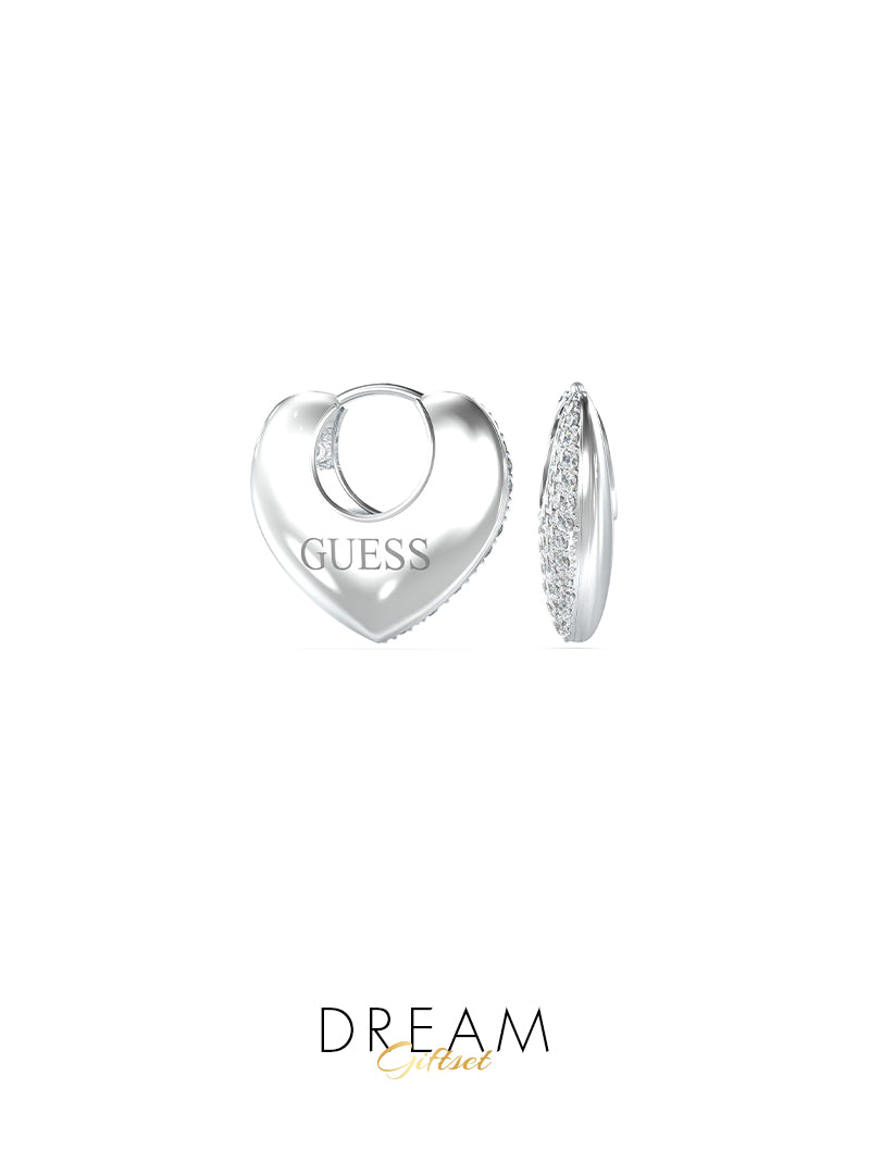 (Dream Set)  นาฬิกาข้อมือผู้หญิง Penelope Silver Tone Analog Watch+ต่างหู