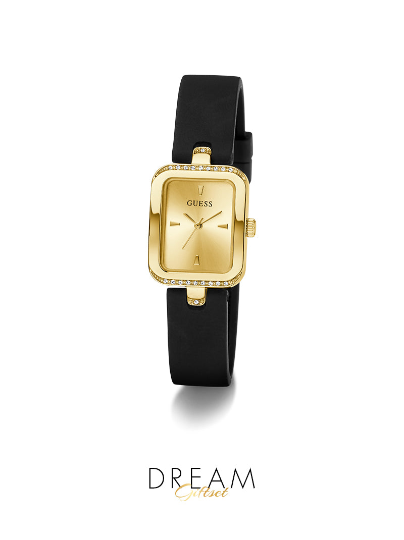 (Dream Set) นาฬิกาข้อมือผู้หญิง Isla Black Gold Tone Analog Watch+ต่างหู