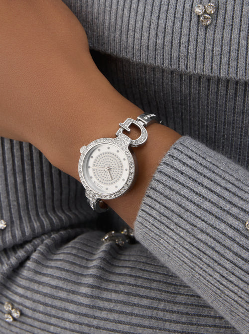 นาฬิกาข้อมือผู้หญิง Giselle Silver Tone Analog Watch