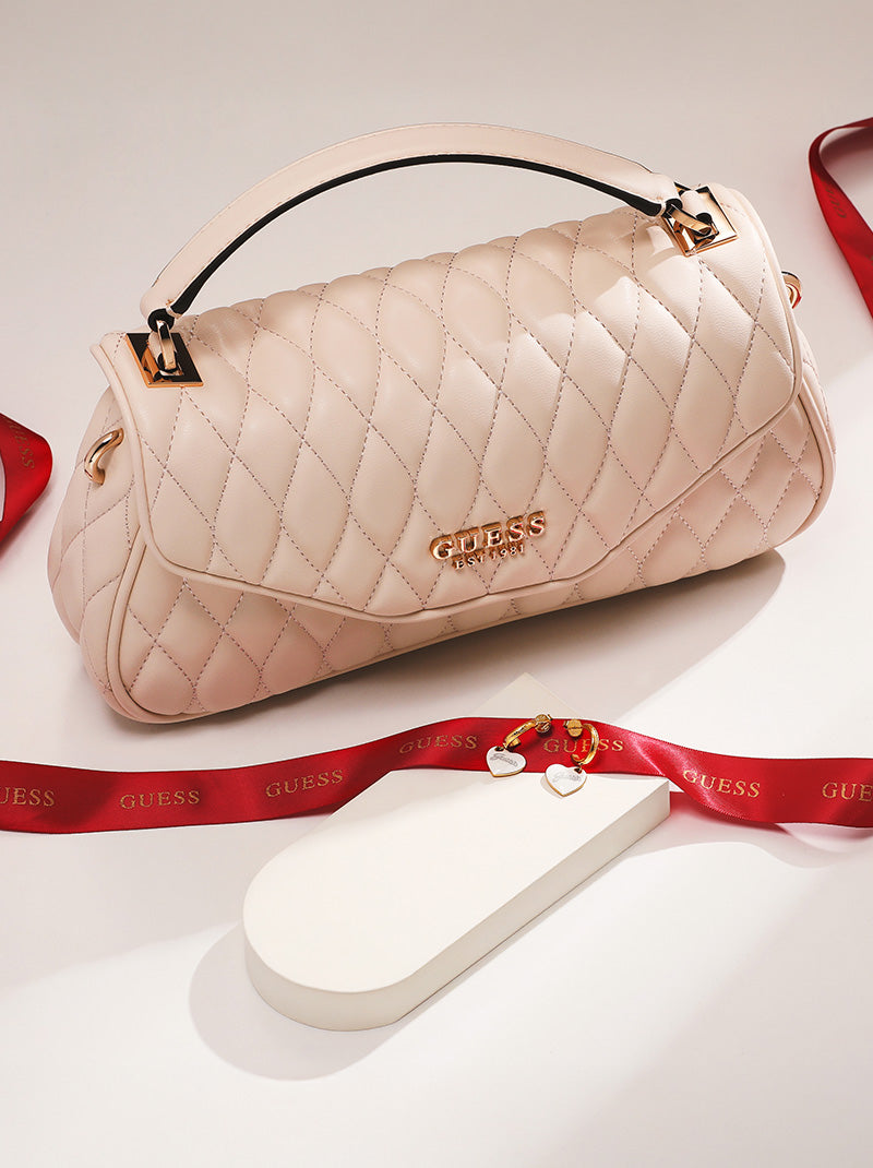 (Destiny Set) กระเป๋าถือ  Valla Top Handle Flap+ต่างหู