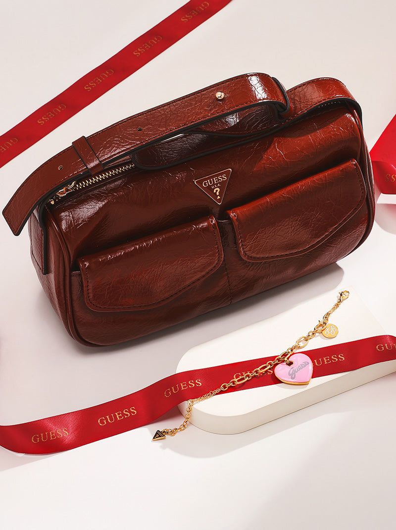 (Delight Set) กระเป๋าสะพายไหล่  Waldena Small Top Zip Shoulder Bag+สร้อยข้อมือ