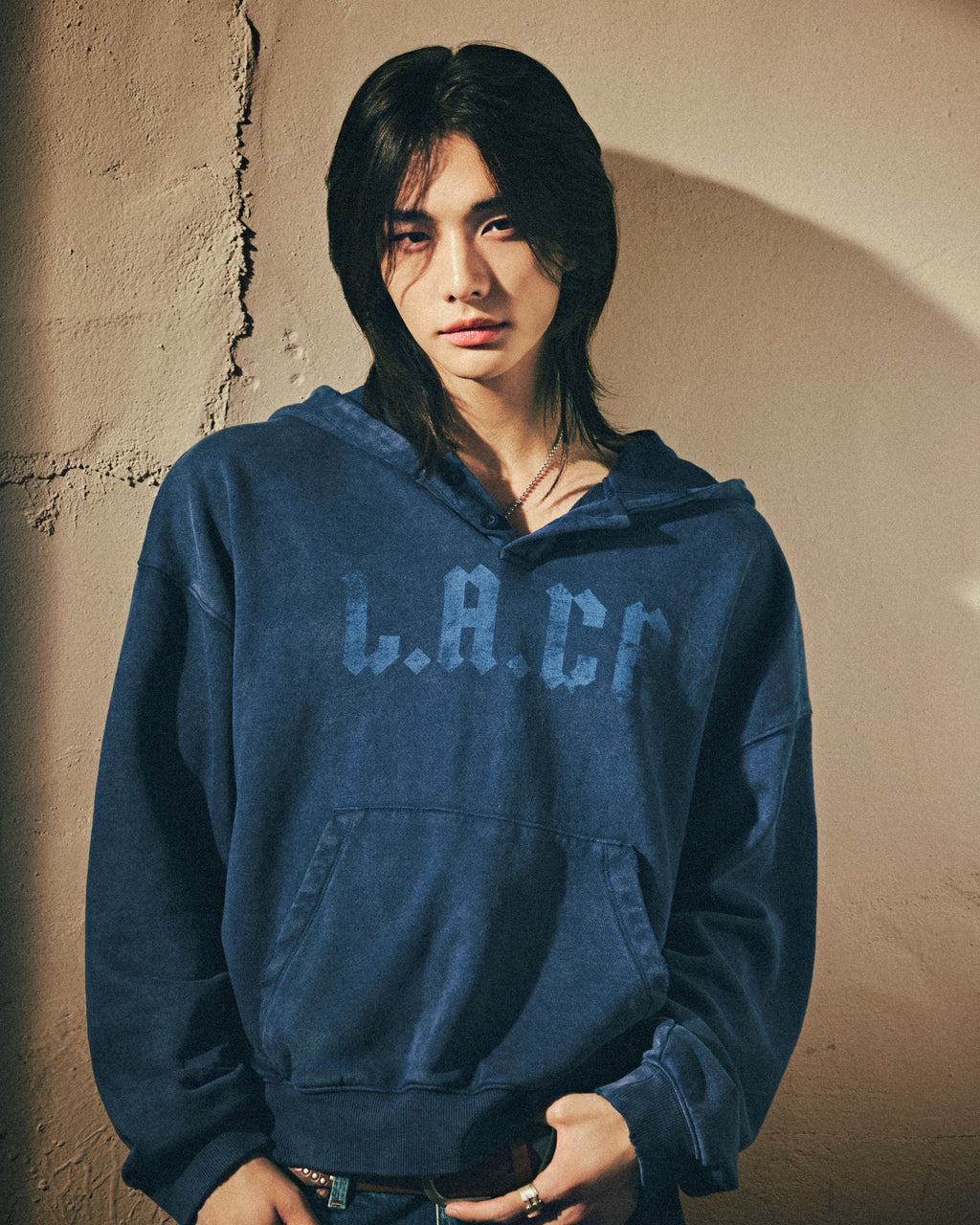 เสื้อฮูดดี้ผู้ชาย GUESS KOREA X HYUNJIN Hoodie
