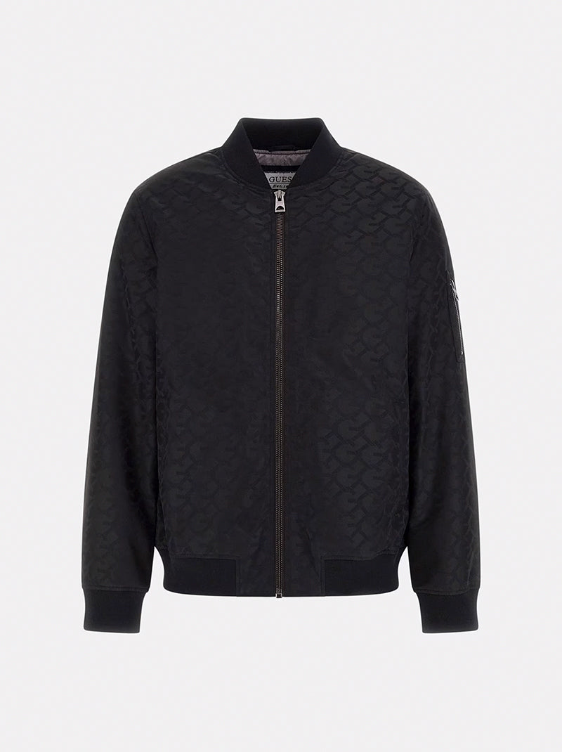 Guess bomber jacket black best sale