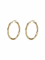 ต่างหูผู้หญิง Hoop Torchon Earrings