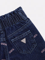 กางเกงยีนส์เด็กผู้หญิง Paper Bag Denim Pants