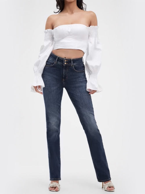 ยีนส์ Eco Shape Up High-Rise Straight Jeans