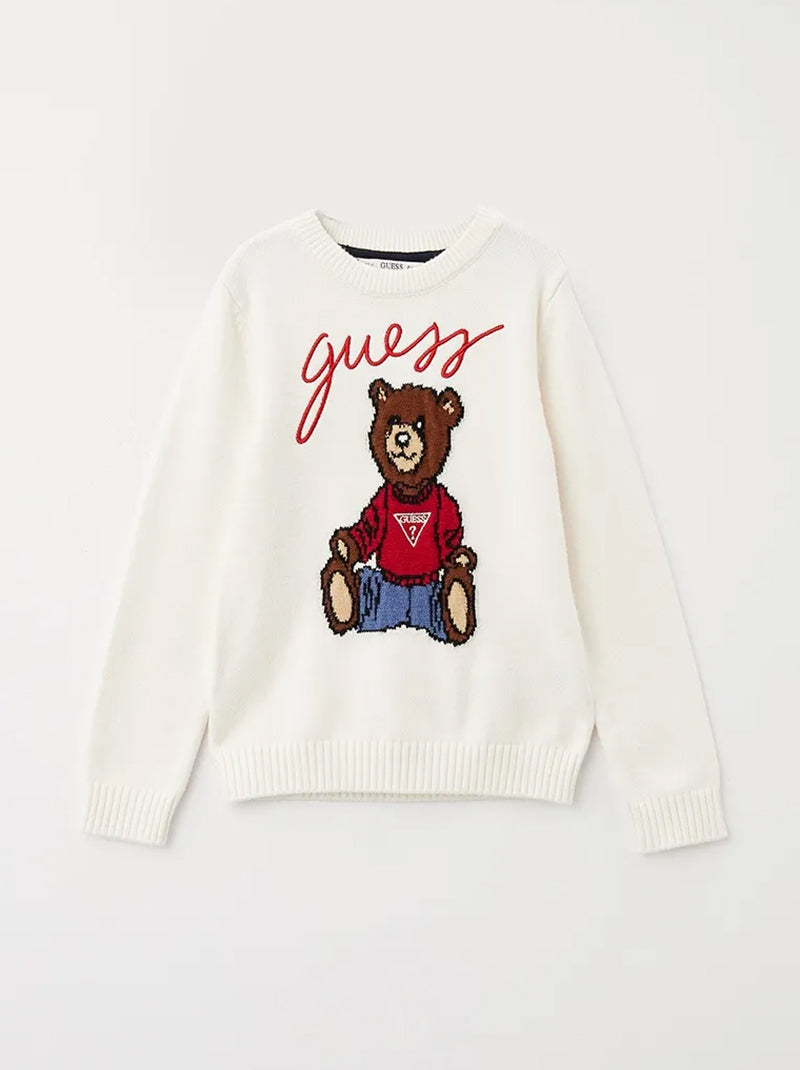 Bear Front Embroidery Sweater