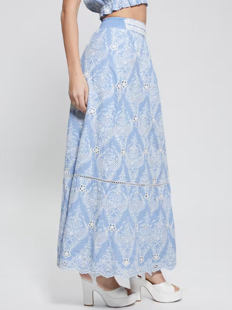 Frida Embroidered Maxi Skirt GUESS Thailand