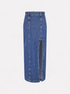 กระโปรงยีนส์ยาว Charis Denim Skirt
