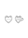 Heart With Crystals Amami Earrings