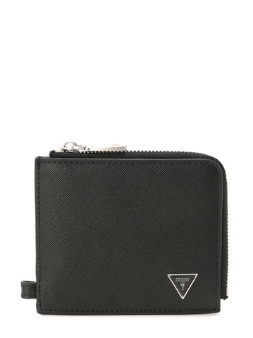 Certosa Saffiano Pocket Zip Around Wallet – GUESS Thailand